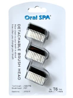 1 set of Oral SPA Toothbrush Head - Black